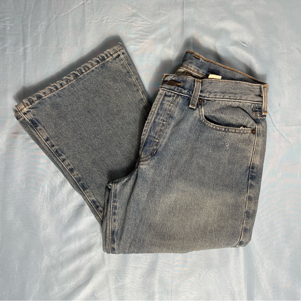 Vintage Abercrombie & Fitch women’s button fly flared boot cut jeans size 29x32